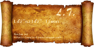 László Timon névjegykártya